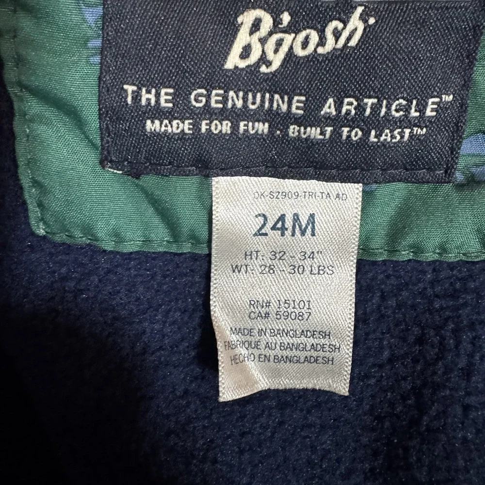 Osh Kosh B'Gosh Dinosaur Winter Puffer Jacket W/hood Green/Blue, Size 24‎ Months